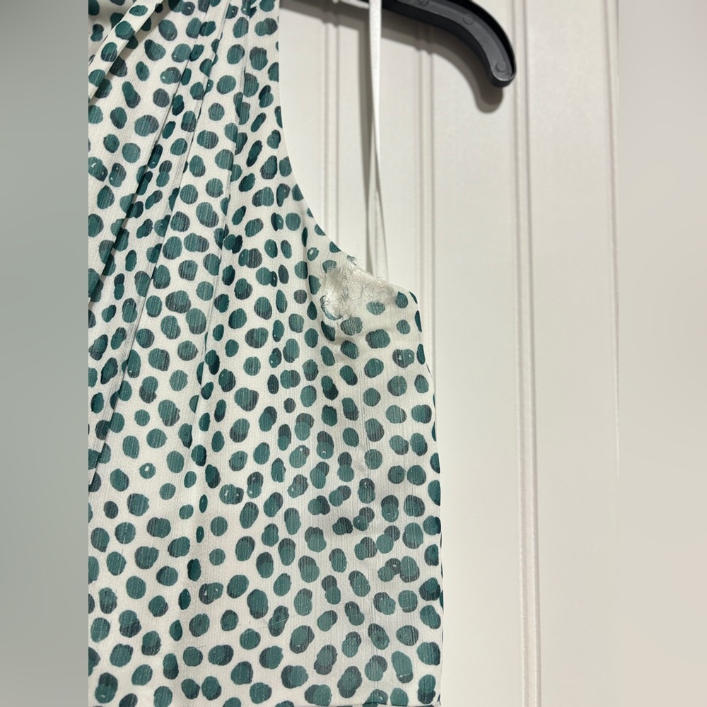 Chic Strapless Blue Patterned Dress - image 8